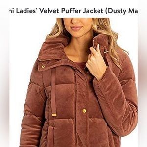 Isaac Mizrahi velvet puffer jacket
